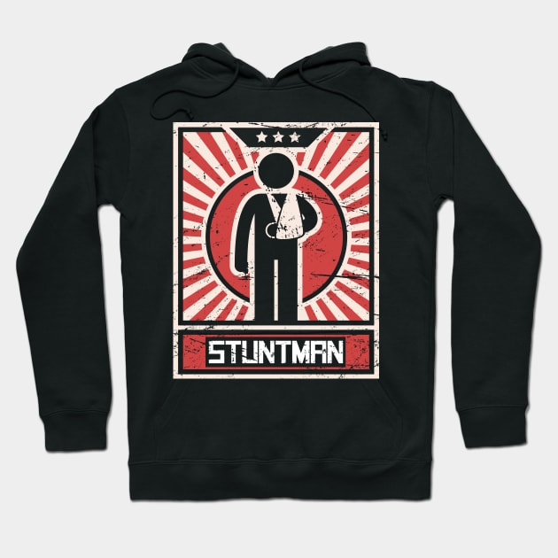 Stuntman Fractured Broken Arm Get Well Gift Hoodie by MeatMan